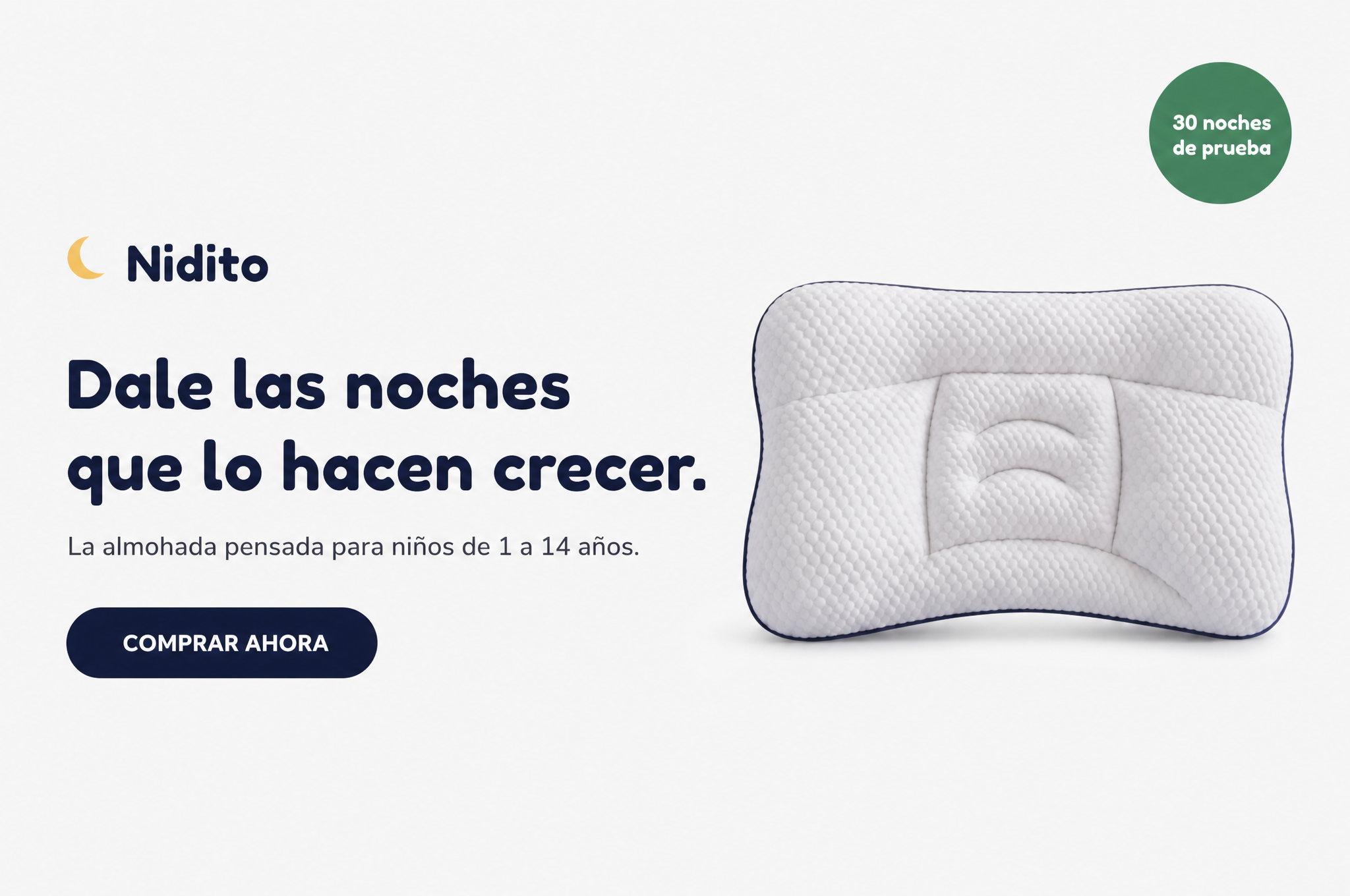 Nidito — almohada ergonómica para niños